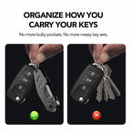Vintage Style Aluminum Key Holder Car Key Fob Clip for 2-6 Keys Ideal Gift for Men