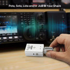 Portable Dual-Paddle Automatic Key Wireless Shortwave Morse Code, Silver