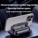 L511 2 In 1 Car Phone Holder With Number Plate Anti-Shake Center Console Navigation Mount