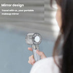 USB Charging Mirror Fan Outdoor Handheld Mini Fan With Carabiner Clip