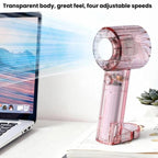 USB Charging Mirror Fan Outdoor Handheld Mini Fan With Carabiner Clip