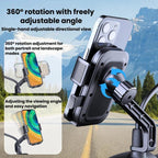 XY-106 Motorcycle Bike Shockproof Anti-Slip Phone Mount Rotatable Navigation Holder For Riders, Handbar, Rearview Mirror