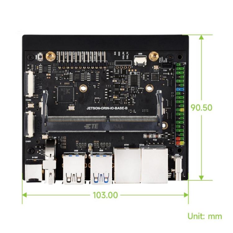 For Jetson Orin Nano / NX Super Dual Ethernet Base Board, 24359