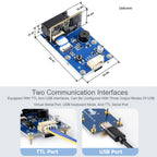 WAVESHARE Barcode QR Code Scanning Module Type E Metal Casing DPM Code Reading Onboard USB UART Dual Interfaces, 32387