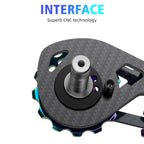 CYCLAMI Shifter Carbon Fiber Road Bike Ceramic Rear Derailleur Large Pulley, For Shimano 8000 / 8020 / 8050 / 8070 / 8170 / 9100 / 9150 / 9170, For Shimano R7000, For Shimano 5800 / 5700, For Shimano 6800 / 6870 / 9000 / 9070