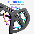 CYCLAMI Shifter Carbon Fiber Road Bike Ceramic Rear Derailleur Large Pulley, For Shimano 8000 / 8020 / 8050 / 8070 / 8170 / 9100 / 9150 / 9170, For Shimano R7000, For Shimano 5800 / 5700, For Shimano 6800 / 6870 / 9000 / 9070