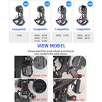 CYCLAMI Shifter Carbon Fiber Road Bike Ceramic Rear Derailleur Large Pulley, For Shimano 8000 / 8020 / 8050 / 8070 / 8170 / 9100 / 9150 / 9170, For Shimano R7000, For Shimano 5800 / 5700, For Shimano 6800 / 6870 / 9000 / 9070