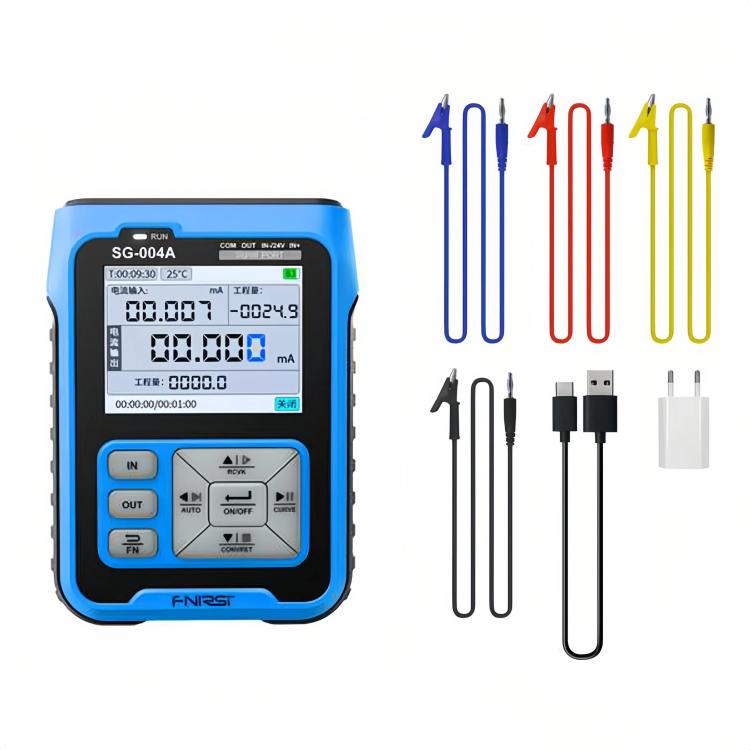 FNIRSI 4-20mA Multi-Function Signal Generator Current Pressure Thermal Resistance Calibrator, EU Plug, SG-004A Blue