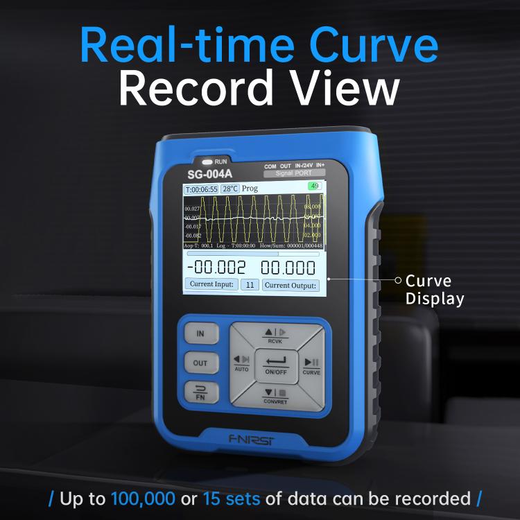 FNIRSI 4-20mA Multi-Function Signal Generator Current Pressure Thermal Resistance Calibrator, EU Plug, SG-004A Blue