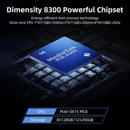 ANBERNIC RG477V 4.7-Inch 120Hz Vertical Handheld Console Dimensity 8300 Chipset, Android 14, RGB Lighting & Gyroscope, Built In 8G+128GB, Built In 8G+128GB+128G SD Card