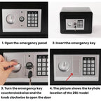 Wall-Mounted Small Steel Safe With Anti-Theft Plate Password Storage Safe, Black With Money Drop Slot, Gold With Money Drop Slot, Black No Money Drop Slot, Gold No Money Drop Slot