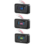 One To Three Car Fast Charger With Built-in Voltage Display With Waterproof Cover