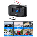 One To Three Car Fast Charger With Built-in Voltage Display With Waterproof Cover