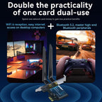 VegGieg 2 In 1 Desktop Gigabit PCIe Wireless Network Adapter, AX1800 PCI-E to WIFI 6 + Bluetooth 5.2/5dB