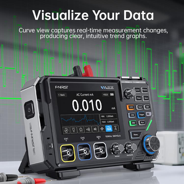 FNIRSI 3 In 1 Digit Digital Oscilloscope 4.5 Multimeter Signal Generator, 2D15P