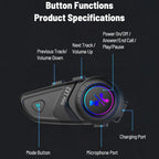 Motorcycle Helmet Waterproof Wireless Bluetooth Earphone, LX3
