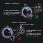 Hollow Eccentric Rear Derailleur Pulley 18T Ceramic Bearing DIY Bike Parts, CYCLAMI CYC-18T