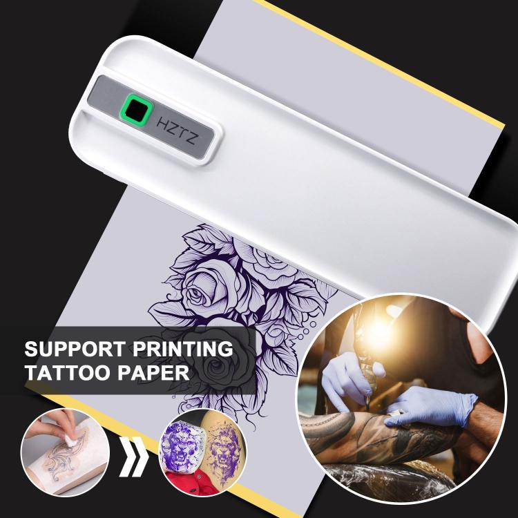 Wireless Rechargeable Thermal Printer Supports 2-inch to 8.5-inch Paper for PDF, Files, Images, and Tattoo Paper, HZTZ A4RJ 200dpi White, HZTZ A4RJ 200dpi Black, HZTZ A4RJ PRO 300dpi White, HZTZ A4RJ PRO 300dpi Black