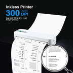 Wireless Rechargeable Thermal Printer Supports 2-inch to 8.5-inch Paper for PDF, Files, Images, and Tattoo Paper, HZTZ A4RJ 200dpi White, HZTZ A4RJ 200dpi Black, HZTZ A4RJ PRO 300dpi White, HZTZ A4RJ PRO 300dpi Black