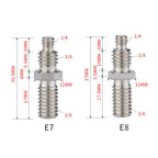 Cloud Platform Central Axis 1/4 To 3/8 inch Tripod Adapter Camera Screw, 10pcs E7, 10pcs E8
