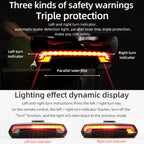 Smart Remote-Controlled Cycling Laser Tail Light Bicycle Turn Signal LED Warning Light, MEILAN X5