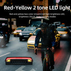 Smart Remote-Controlled Cycling Laser Tail Light Bicycle Turn Signal LED Warning Light, MEILAN X5