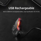 Smart Remote-Controlled Cycling Laser Tail Light Bicycle Turn Signal LED Warning Light, MEILAN X5