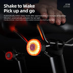 Bicycle Smart Braking Carbon Fiber Vibration Sensing Rear Light Warning Light, CY120