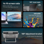 14-Inch Dual Screen Portable Monitor, Compatible With 13.3-17 Inch Laptops, Adjustable Rotation & Foldable Design, HYX-B90D