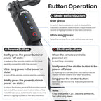 AMagisn Selfie Stick With Remote For Action Cameras & Smartphones, 5.1 Bluetooth, Extendable To 40in, Claw, 1/4 Inch, Ballhead Claw, Ballhead 1/4 Inch
