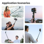 AMagisn Selfie Stick With Remote For Action Cameras & Smartphones, 5.1 Bluetooth, Extendable To 40in, Claw, 1/4 Inch, Ballhead Claw, Ballhead 1/4 Inch