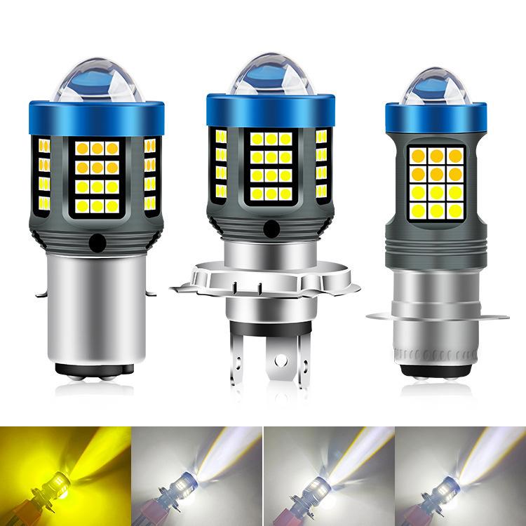 Motorcycle LED High-brightness Lens Headlight, H4, BA20D, P15D