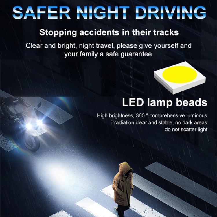 Motorcycle LED High-brightness Lens Headlight, H4, BA20D, P15D