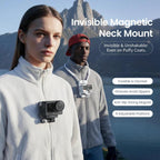 AMagisn Invisible Magnetic Neck Mount For First-Person View Vlogging Compatible With GoPro/Insta360/Smartphones