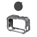 For DJI OSMO Action 6 aMagisn Metal Cage Quick Release Protective Frame with Silicone Lens Cap, Action 6 Metal Cage