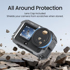 For DJI OSMO Action 6 aMagisn Metal Cage Quick Release Protective Frame with Silicone Lens Cap, Action 6 Metal Cage