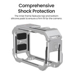 For DJI OSMO Action 6 aMagisn Metal Cage Quick Release Protective Frame with Silicone Lens Cap, Action 6 Metal Cage