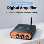 Sienwiny YS-KL5 Bluetooth 5.3 Dual-Channel TPA3255 Chip 600W High-Power HiFi Digital Amplifier, EU Plug, US Plug