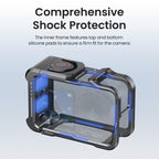 For DJI OSMO Action 5 Pro /4/3 aMagisn Metal Camera Cage2.0 Quick Release Protective Frame with Silicone Lens Cap, Action 5 Pro /4/3 Metal Cage