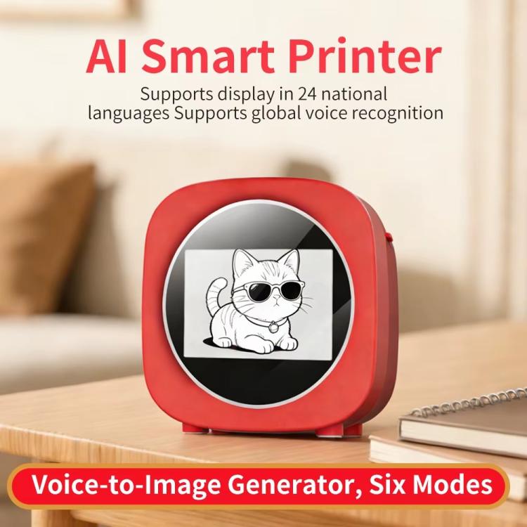 AI Thermal Printer With Voice-To-Image Generation 6 Creative Modes & 2.4-Inch HD Screen For Kids