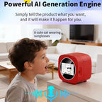 AI Thermal Printer With Voice-To-Image Generation 6 Creative Modes & 2.4-Inch HD Screen For Kids