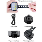 Bicycle Night Riding Warning Light Cycling Rechargeable Light, CYCLAMI Q6 Front Light+Tail Light