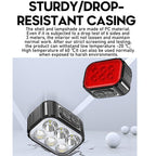Bicycle Night Riding Warning Light Cycling Rechargeable Light, CYCLAMI Q6 Front Light+Tail Light