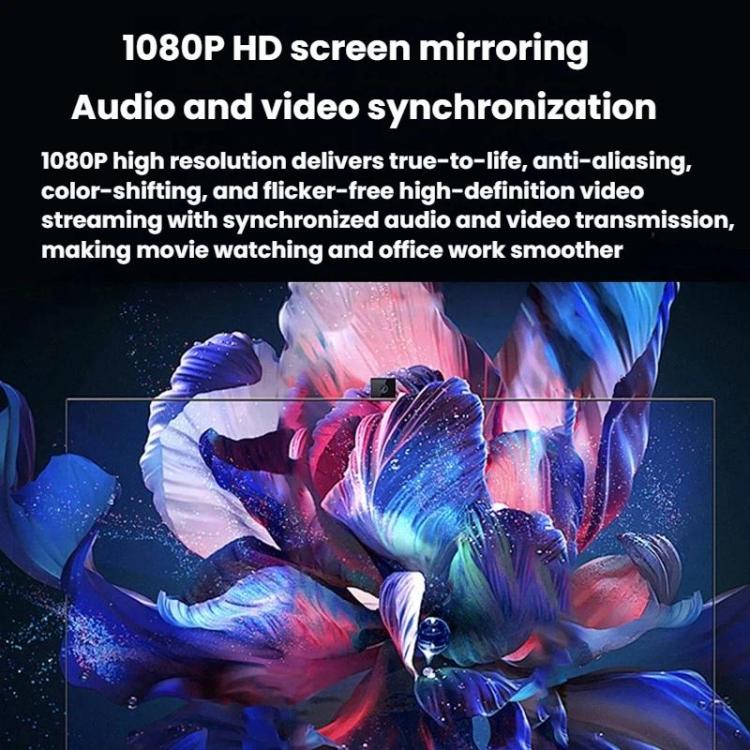 2 In 1 Type-C Portable Wireless Screen Mirroring Device HDMI Computer Wireless Peer-To-Peer Screen Mirroring Device, Blue