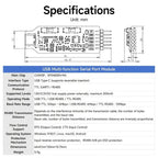 YAHBOOM USB Multi-Protocol Serial Converter Module For STM32, ESP32, RPi, Module, Module + DuPont Wire, Module + DuPont wire + Type-C