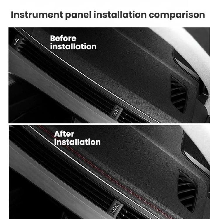Car Door Center Console Gaps Leather Interior Trim Strips, 1M, 3M, 6M