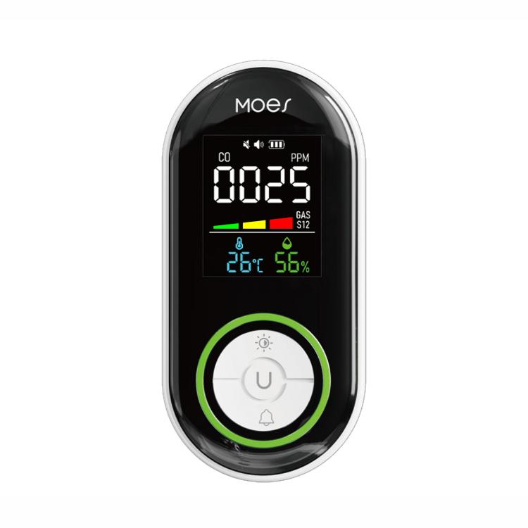 MOES Carbon Monoxide Temperature & Humidity Detector Monitoring Alarm Sensor, 3 In 1 US Plug, 3 In 1 EU Plug, 4 In 1 Gas US Plug, 4 In 1 Gas EU Plug, 4 In 1 Smoke US Plug, 4 In 1 Smoke EU Plug, 5 In 1 Gas+Smoke US Plug, 5 In 1 Gas+Smoke EU Plug