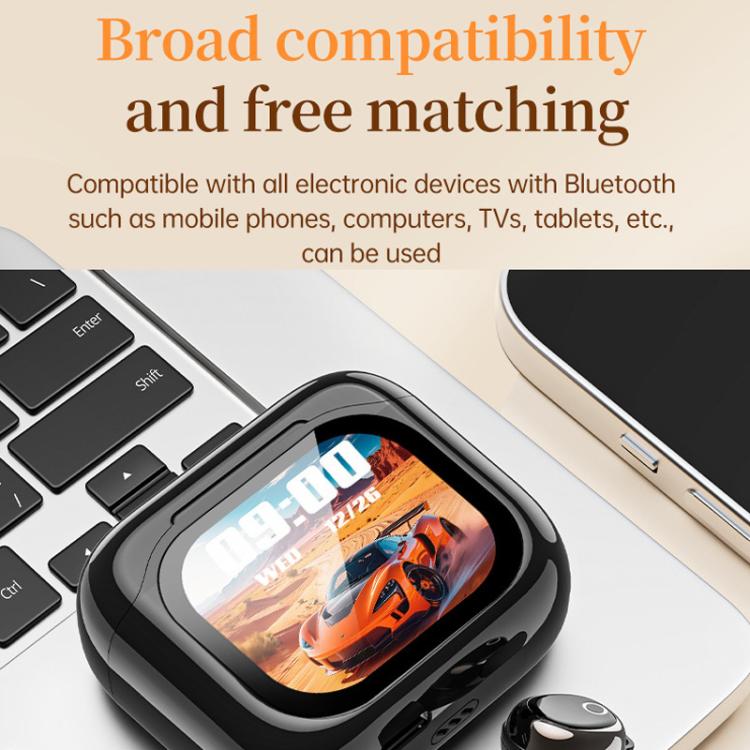 JM28 Mini Bluetooth Earphones With Color Screen Translation & Noise Reduction In-Ear Headphones, JM28