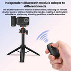For DJI Osmo Action 5 Pro / 6 Flymile Bluetooth Street Photography Handle Magnetic Quick-Release Base