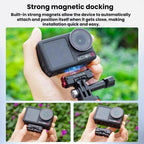 For DJI Osmo 360 / Action 3 / 4 / 5 Pro Flymile Magnetic Quick-Release Adapter Base, Aluminum Alloy